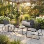 Utegrupp Laguna med soffa f�t�ljer och soffbord - svart