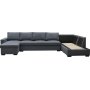 U-soffa Solna v�ndbar - 367 cm - m�rkgr�