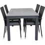 Ekens Matgrupp (152x90) - Svart/Gr - 4 Stolar