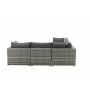 Loungegruppe gr� hj�rnesofa i kunstig rattan - Amazon