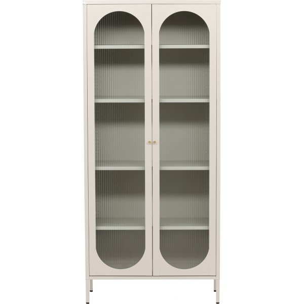 Vitrinsk�p Glas/St�l Beige 180x80x35 cm - Lima