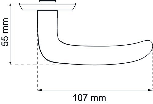 Dörrhandtag Habo A696 - Nickel Dörrhandtag Habo A696 - Nickel