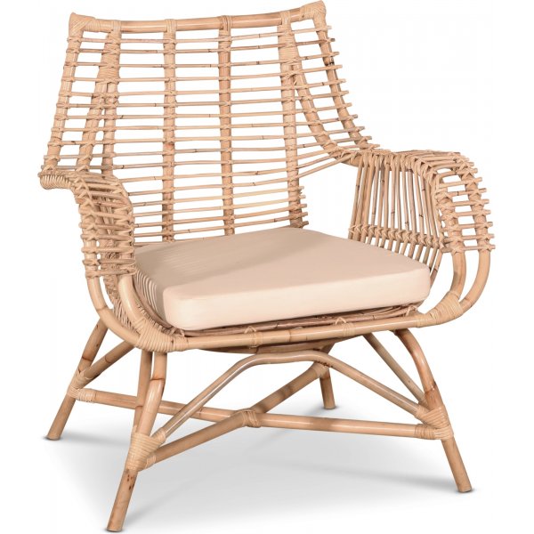 Tibble lnestol i rattan - Nature