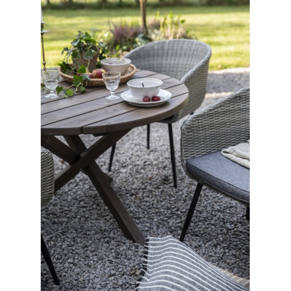 Scottsdale runt utebord �112 cm -�Brunlaserad furu