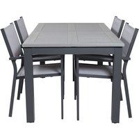 Ekenäs Matgrupp (152x90) - Svart/Grå - 4 Stolar Ekenäs Matgrupp (152x90) - Svart/Grå - 4 Stolar