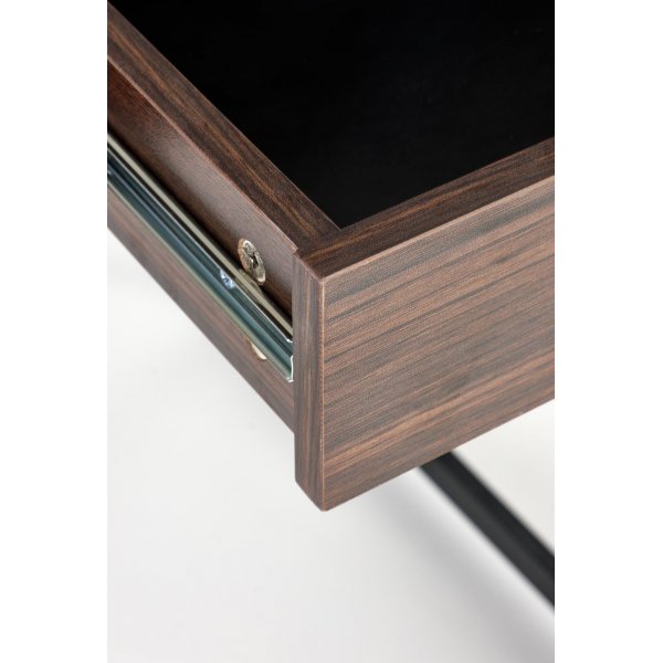 Skrivbord med l�dor valn�t 123 cm bred