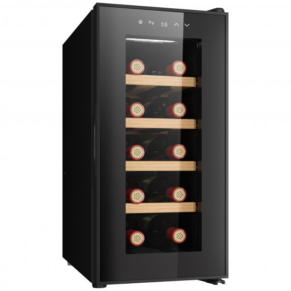 Vinkler 10 flasker | Ekstra stille | LED-belysning | 26,5 cm smal