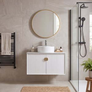 Badrumspaket 100 cm Vit med Spegel - Vienna Badrumspaket 100 cm Vit med Spegel - Vienna