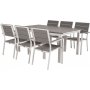 Prssebo Matgrupp (160x100) - Vit/Gr - 6 Stolar