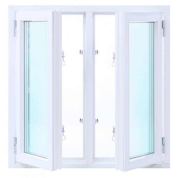 3-glas aluminiumsvindue udadgående - 2-Fags - U-værdi 1,1 3-glas aluminiumsvindue udadgående - 2-Fags - U-værdi 1,1