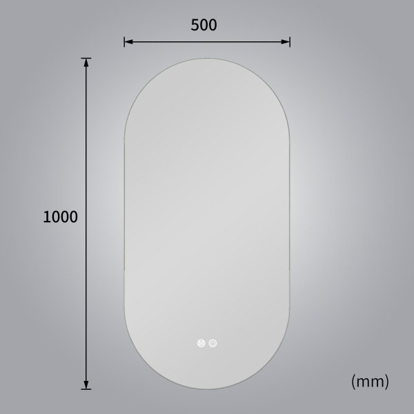 Soikea peili Foligno LED-valolla Soikea peili Foligno LED-valolla