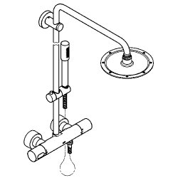Grohe Duschsystem till v�ggmontage Rainshower
