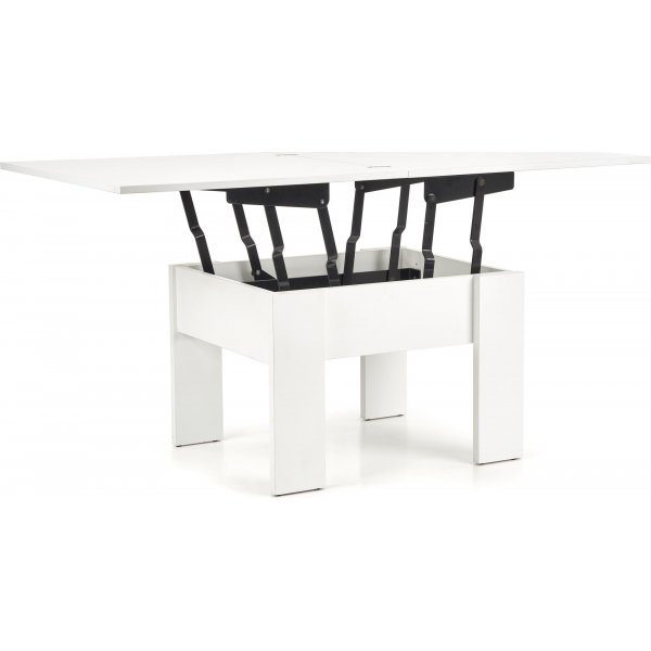 Serafin h�j och s�nkbart soffbord 80-160 x 80 cm - Vit