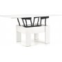 Serafin h�j och s�nkbart soffbord 80-160 x 80 cm - Vit