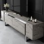 Erki TV-b�nk - Travertin/silver