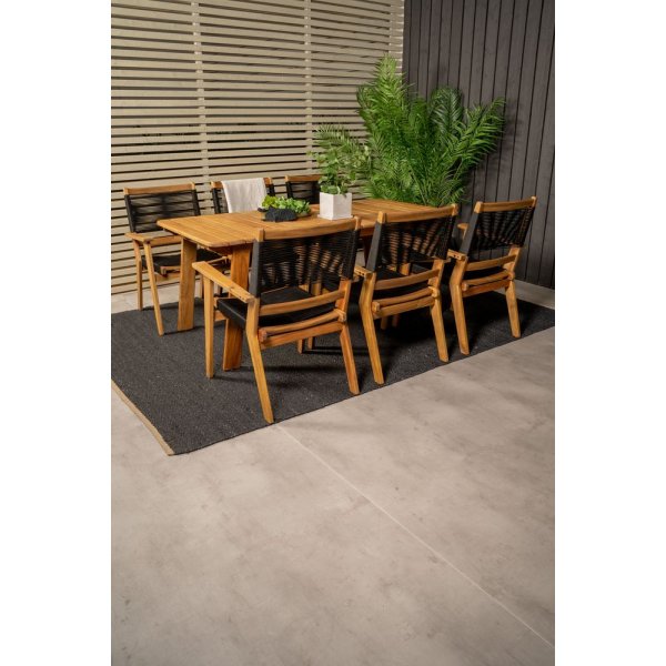 Malmby Matgrupp (180x90) - Natur - 6 Stolar