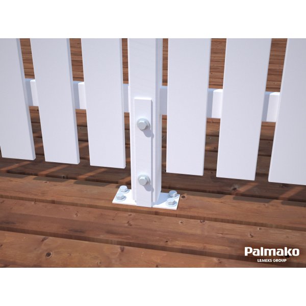 Staket Kelda 10 - Vit