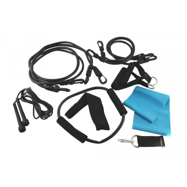 Träningsset Hopprep | Träningsband x 4 | 1 gymband | 2 x handtag mm Träningsset Hopprep | Träningsband x 4 | 1 gymband | 2 x handtag mm